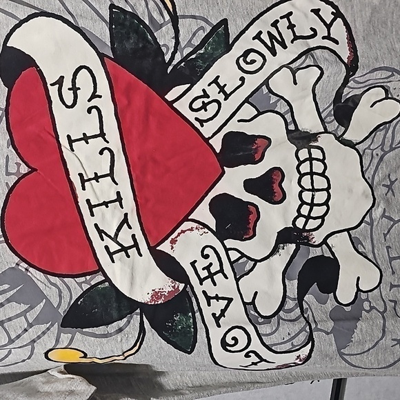 Ed Hardy Love Kills Slowly Graphic Tee‎ Shirt Size Medium NWT - Picture 5 of 10